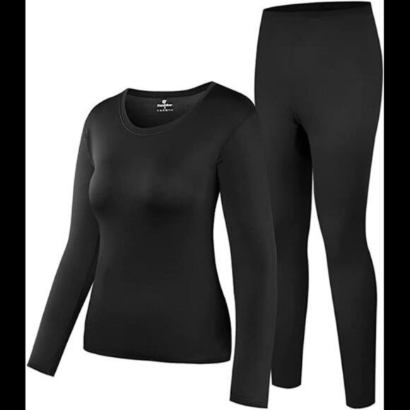 Thermal Underwear Women Ultra-Soft Set Base Layer Top & Bottom Long Johns Warm - Picture 1 of 5